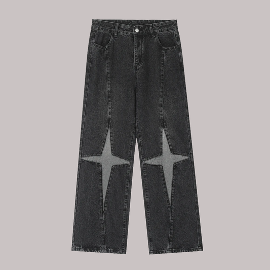 Silver Star Panel Denim Jeans